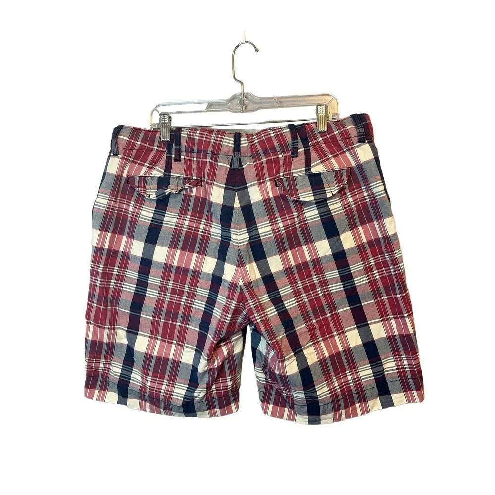 Polo Ralph Lauren Men's‎ Chino Shorts Size 38 Plaid Flat Front Shorts